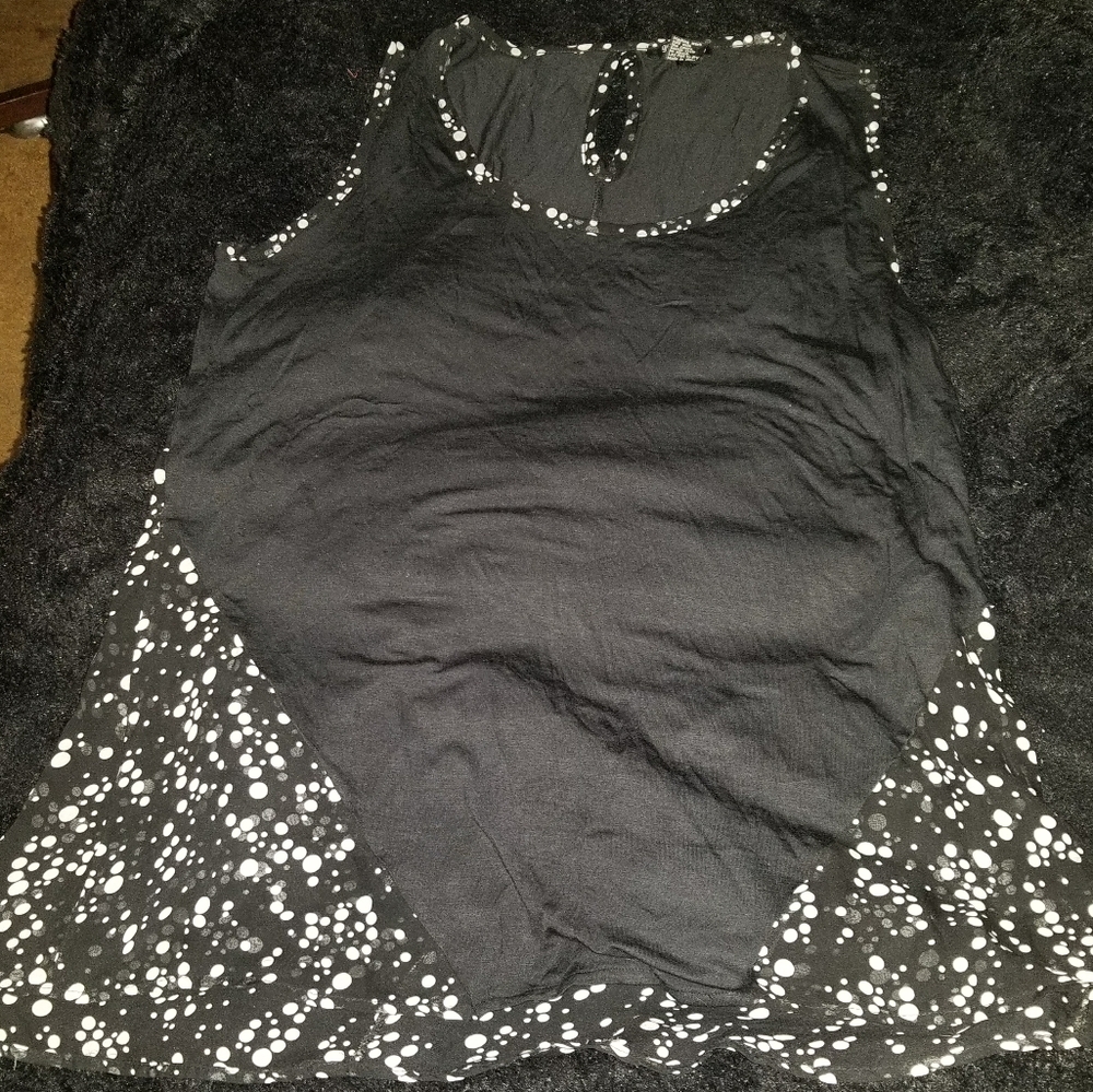 Plus Size Black and White Blouse